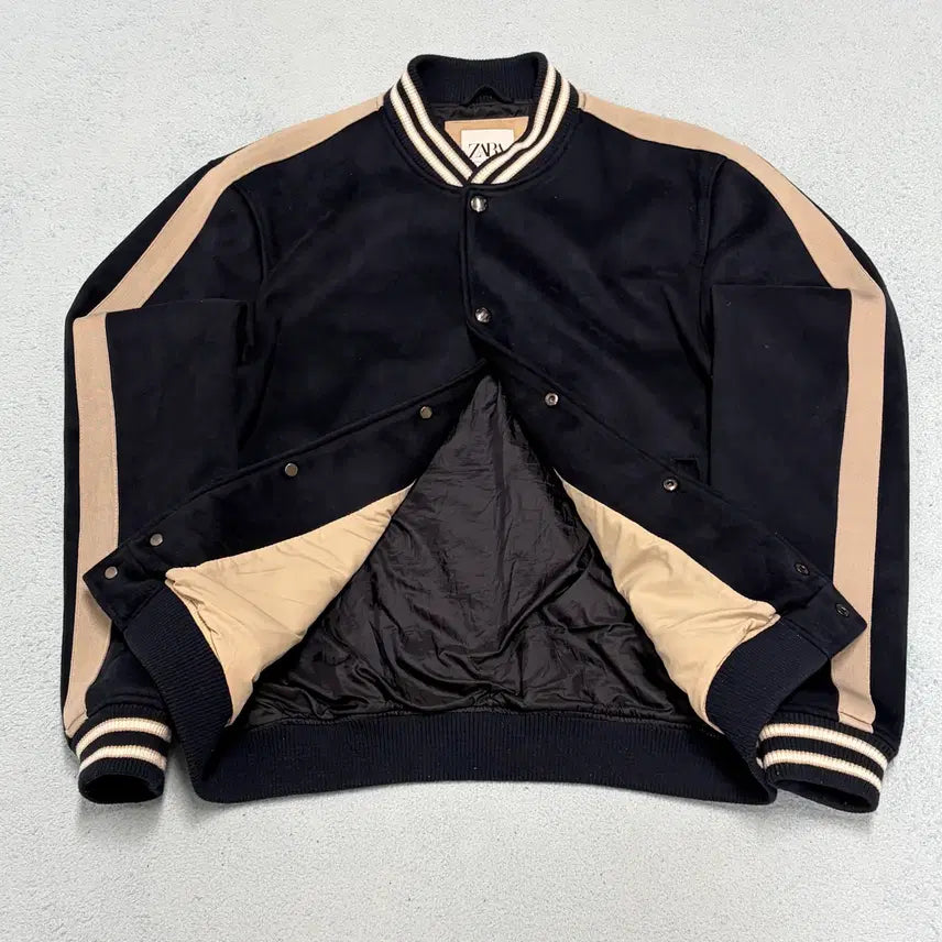 [BUNJANG] ZARA Suede Varsity Jacket Size 100 / 자라 100사이즈 스웨이드 바시티 자켓