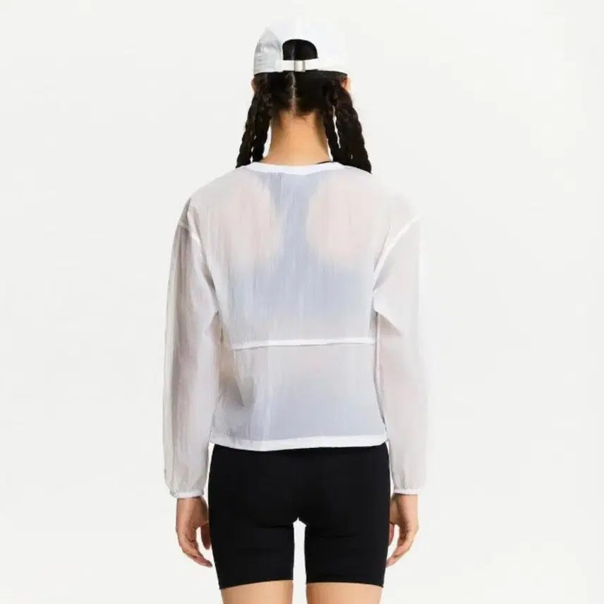 [BUNJANG] New Balance See-Through Long Sleeve T-Shirt White / 뉴발란스 시스루 티셔츠 화이트