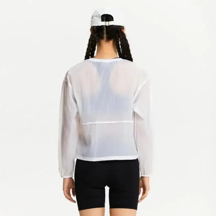 [BUNJANG] New Balance See-Through Long Sleeve T-Shirt White / 뉴발란스 시스루 티셔츠 화이트