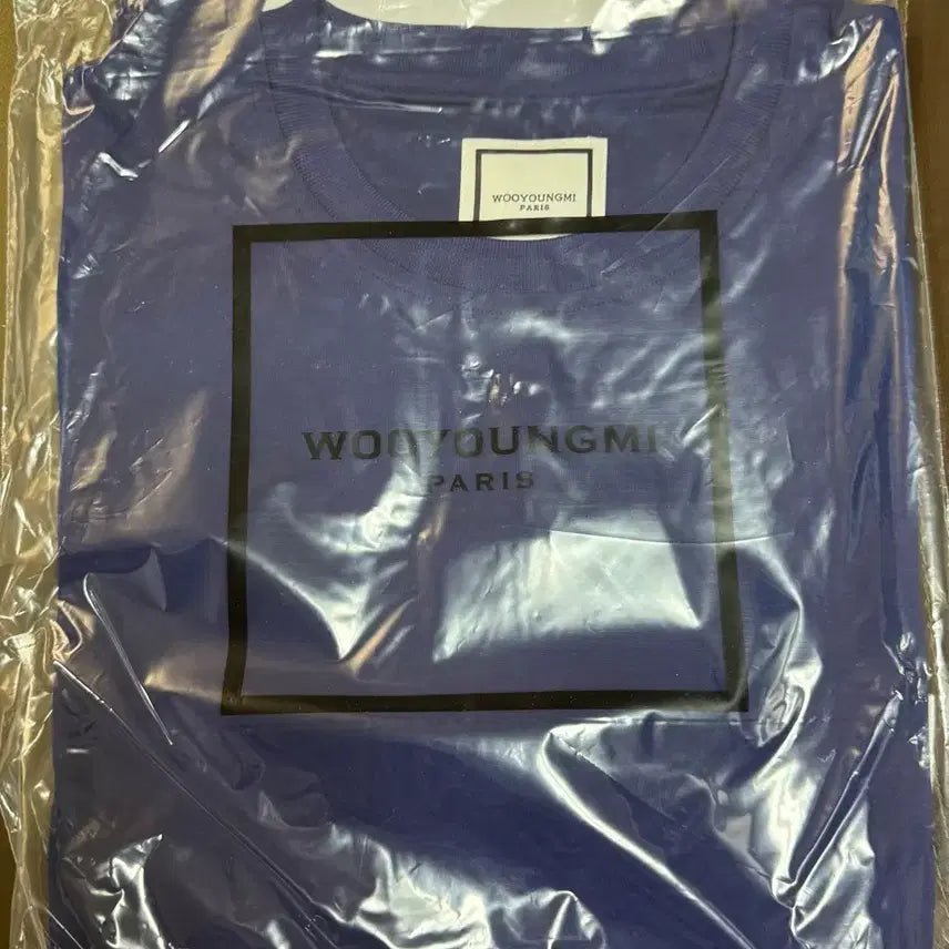[BUNJANG] Wooyoungmi 24SS Back Logo T-Shirt Navy Size 50 / 우영미 24ss 우영미 백로고 네이비 50 판매합니다.