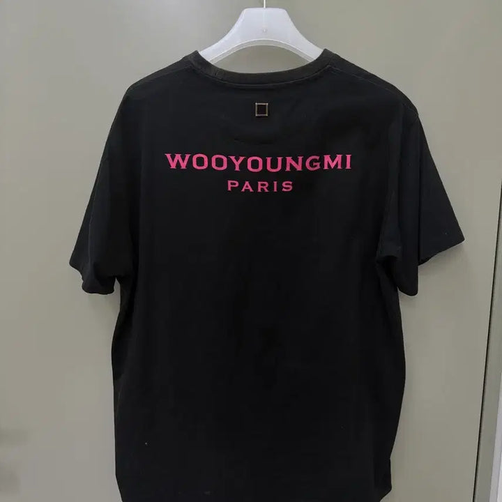 [BUNJANG] Wooyoungmi Black Logo Short Sleeve T-shirt Size 48 / 우영미 백로고 반팔 블랙 48사이즈