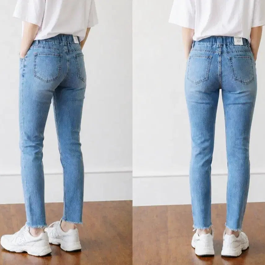 [BUNJANG] Light Wash Ripped Denim Pants / 새상품 연청데님 바지