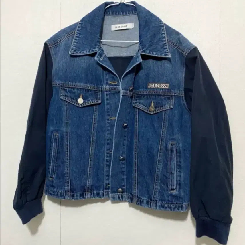 [BUNJANG] Nice Clab Woven Patch Denim Jacket / 나이스클랍 우븐 패치 데님 자켓23SS