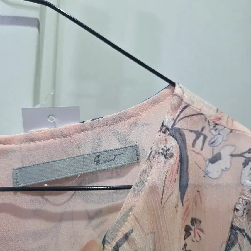 [BUNJANG] Jigott Flower Chiffon Pink Tiered Dress / 지컷 플라워 쉬폰 핑크 캉캉 원피스