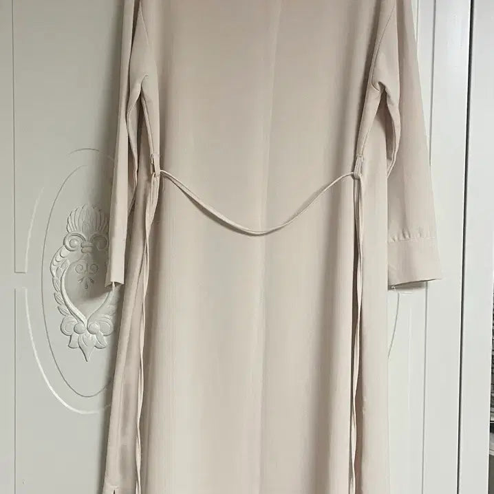 [BUNJANG] Long Shirt Dress - Ivory / 셔츠 롱 원피스
