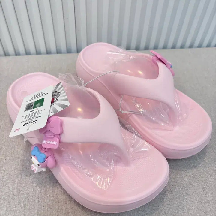[BUNJANG] My Melody Pink Flip-Flop Slippers (Size 240) / 마이멜로디 핑크 쪼리 슬리퍼 240