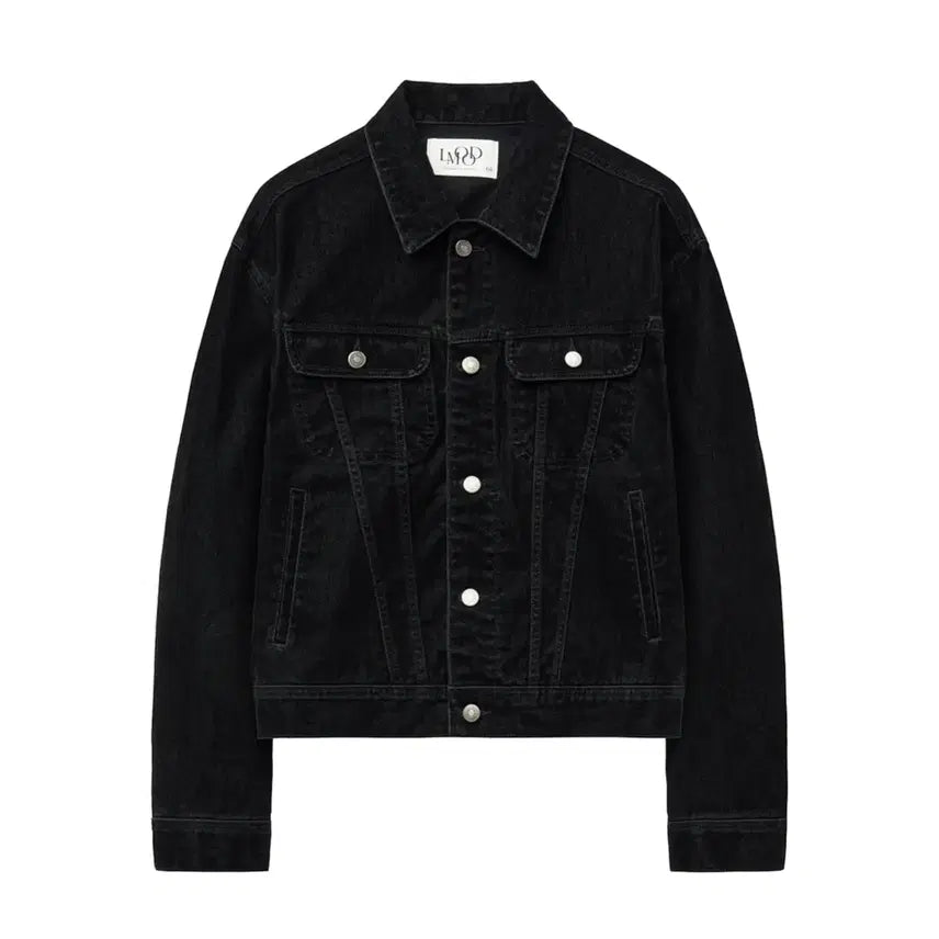 [BUNJANG] Elmood Bourbon Velveteen Black Trucker Jacket / 엘무드 버번 트러커 자켓 벨벳틴 블랙 44