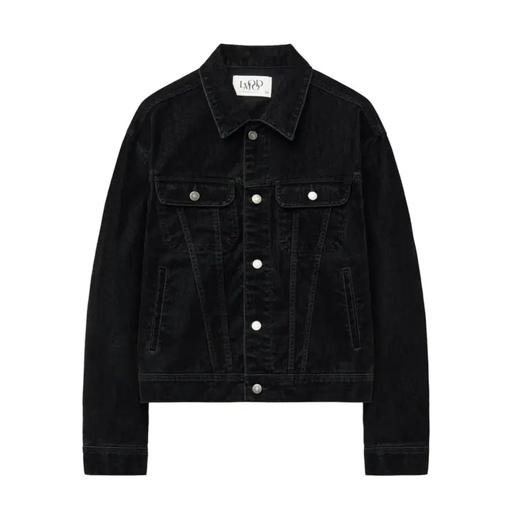 [BUNJANG] Elmood Bourbon Velveteen Black Trucker Jacket / 엘무드 버번 트러커 자켓 벨벳틴 블랙 44
