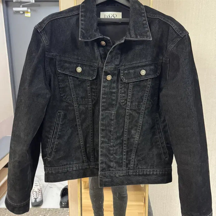 [BUNJANG] Elmood Bourbon Velveteen Black Trucker Jacket / 엘무드 버번 트러커 자켓 벨벳틴 블랙 44