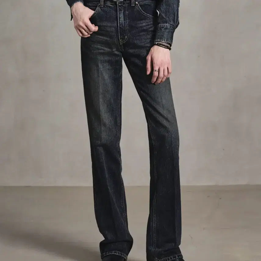 [BUNJANG] Elmundo Akira Deep Blue Jeans / 엘무드 아키라 딥블루 48
