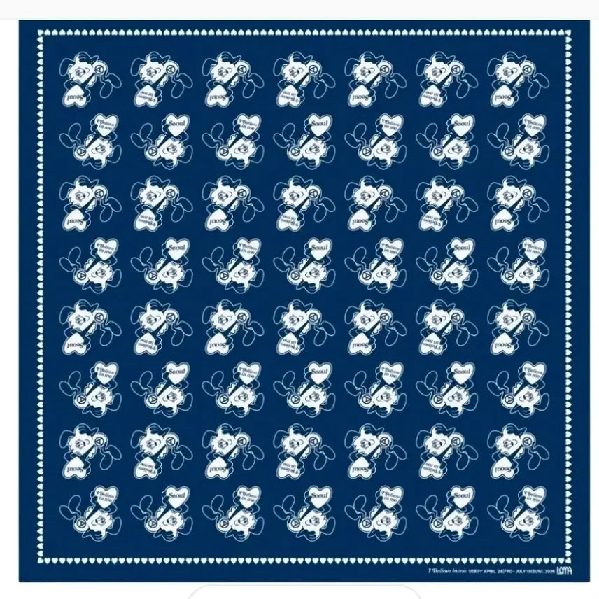 [BUNJANG] Verdy Lotte Museum Navy Bandana Scarf / 미개봉새상품 베르디 verdy 롯데 뮤지엄 반다나 네이비 스카프