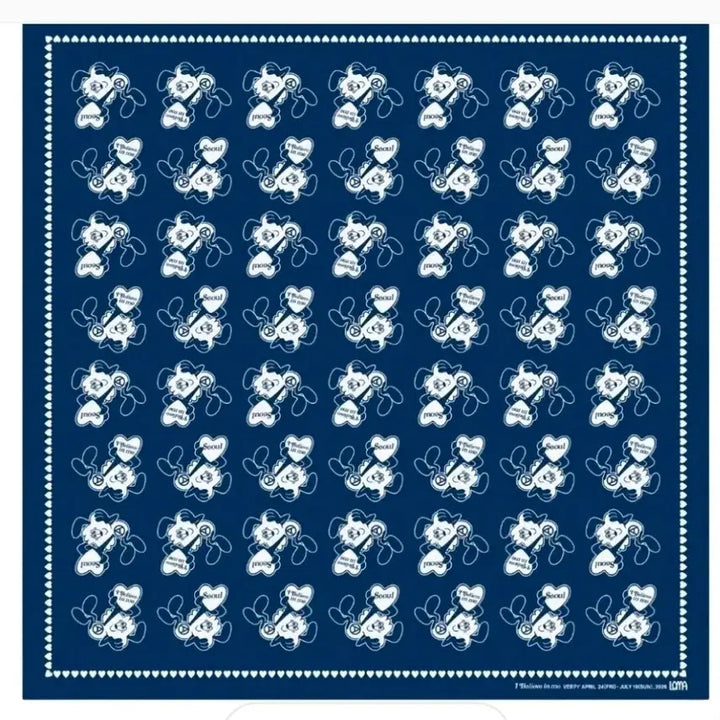 [BUNJANG] Verdy Lotte Museum Navy Bandana Scarf / 미개봉새상품 베르디 verdy 롯데 뮤지엄 반다나 네이비 스카프