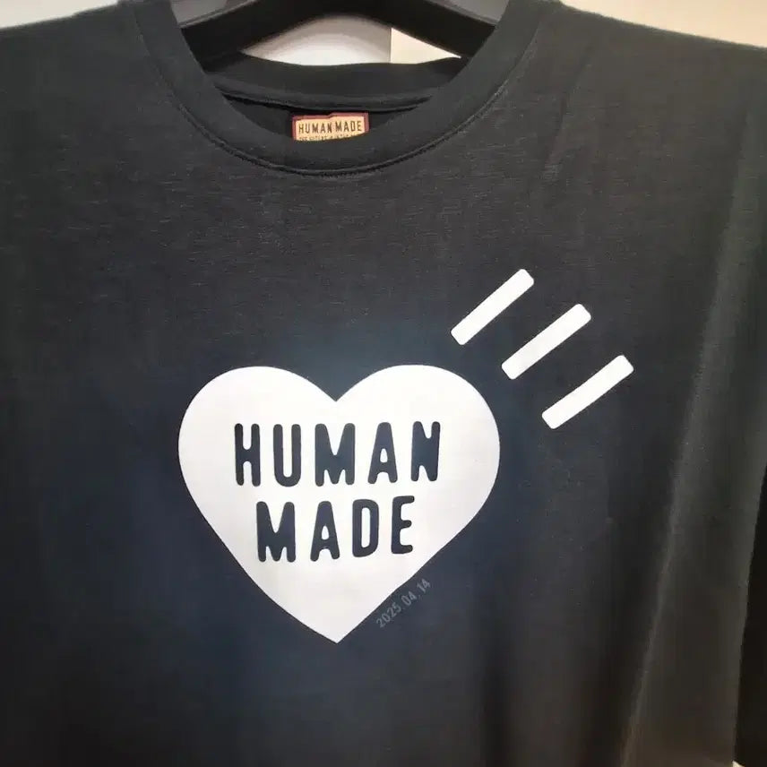 [BUNJANG] Human Made Heart Logo Short Sleeve T-Shirt Black 2XL / 휴먼메이드 하트 로고 반팔 블랙 티셔츠 2XL 새상품