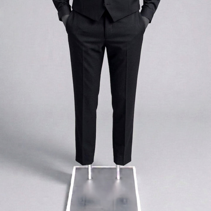 [BUNJANG] And Z Cool Black Slim Straight Fit Summer Slacks / 지오지아 And Z / 앤드지 S/S 여름 쿨 블랙 슬랙스 / 31-32