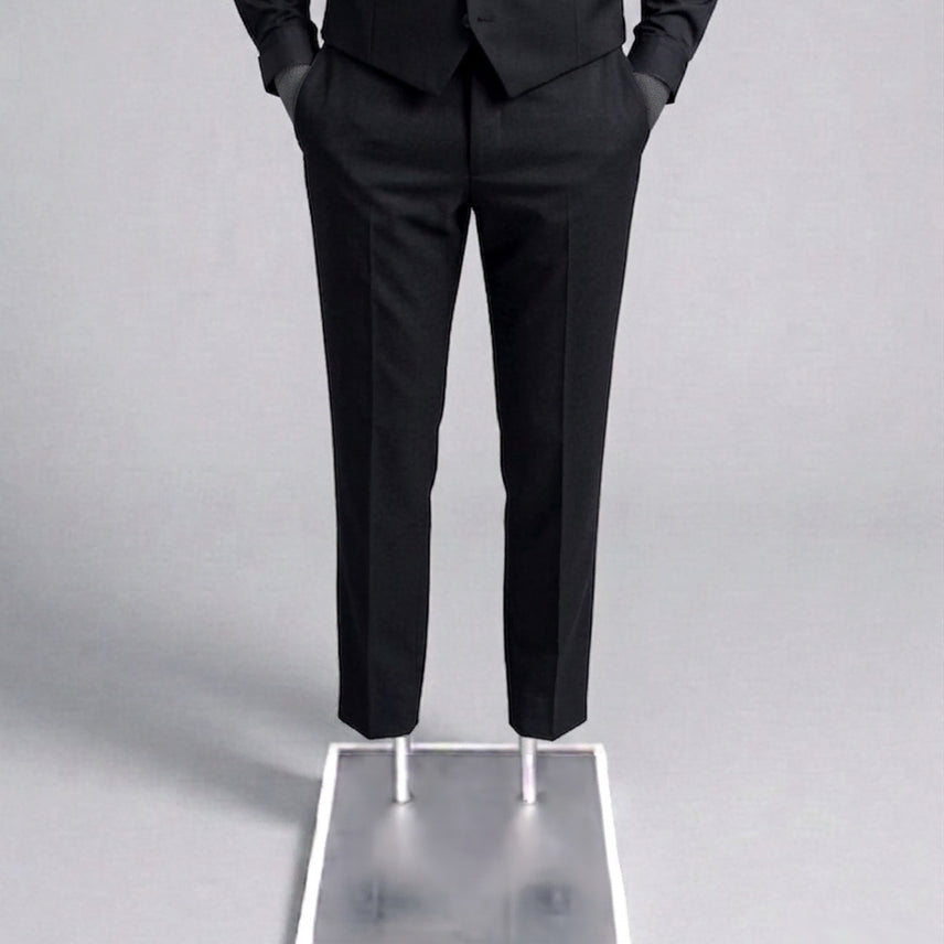 [BUNJANG] And Z Cool Black Slim Straight Fit Summer Slacks / 지오지아 And Z / 앤드지 S/S 여름 쿨 블랙 슬랙스 / 31-32