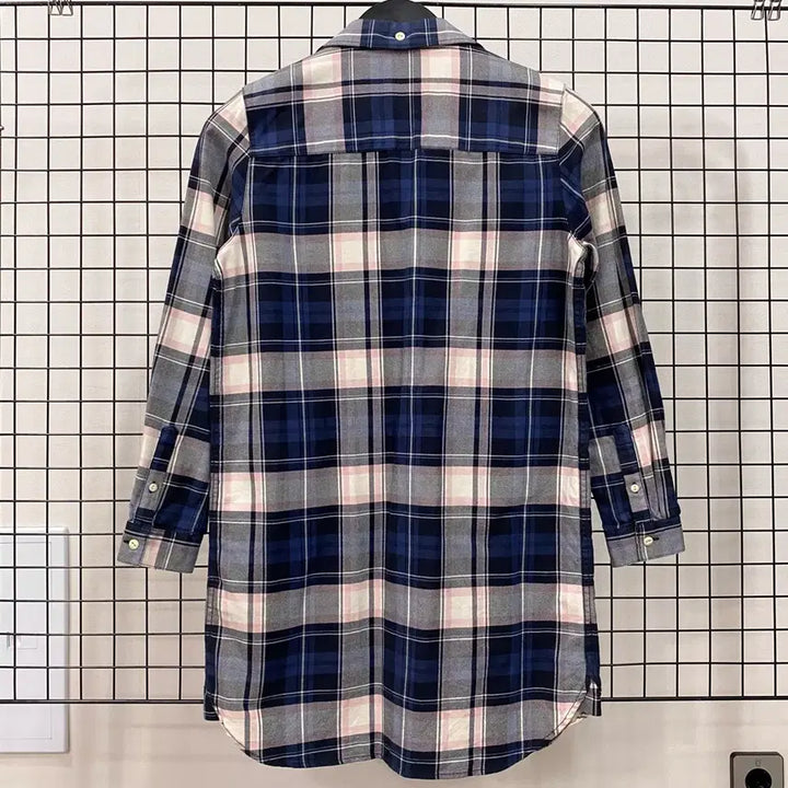 [BUNJANG] Lacoste Live Check Anorak Shirt Dress / <S> 라코스테 라이브 체크 아노락 셔츠 원피스