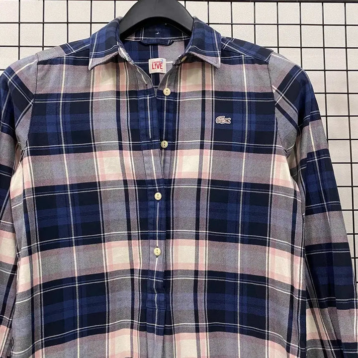 [BUNJANG] Lacoste Live Check Anorak Shirt Dress / <S> 라코스테 라이브 체크 아노락 셔츠 원피스