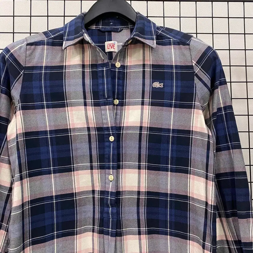 [BUNJANG] Lacoste Live Check Anorak Shirt Dress / <S> 라코스테 라이브 체크 아노락 셔츠 원피스