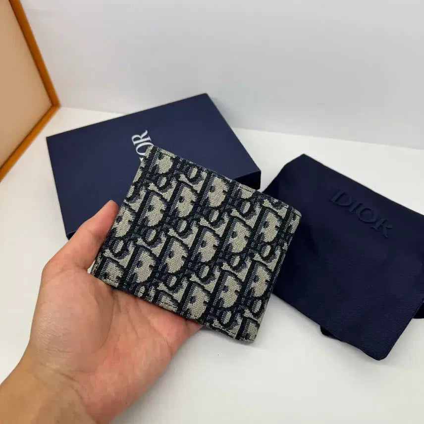 [BUNJANG] Dior Oblique Bifold Wallet Beige / 디올 오블리크 반지갑 베이지 새상품급