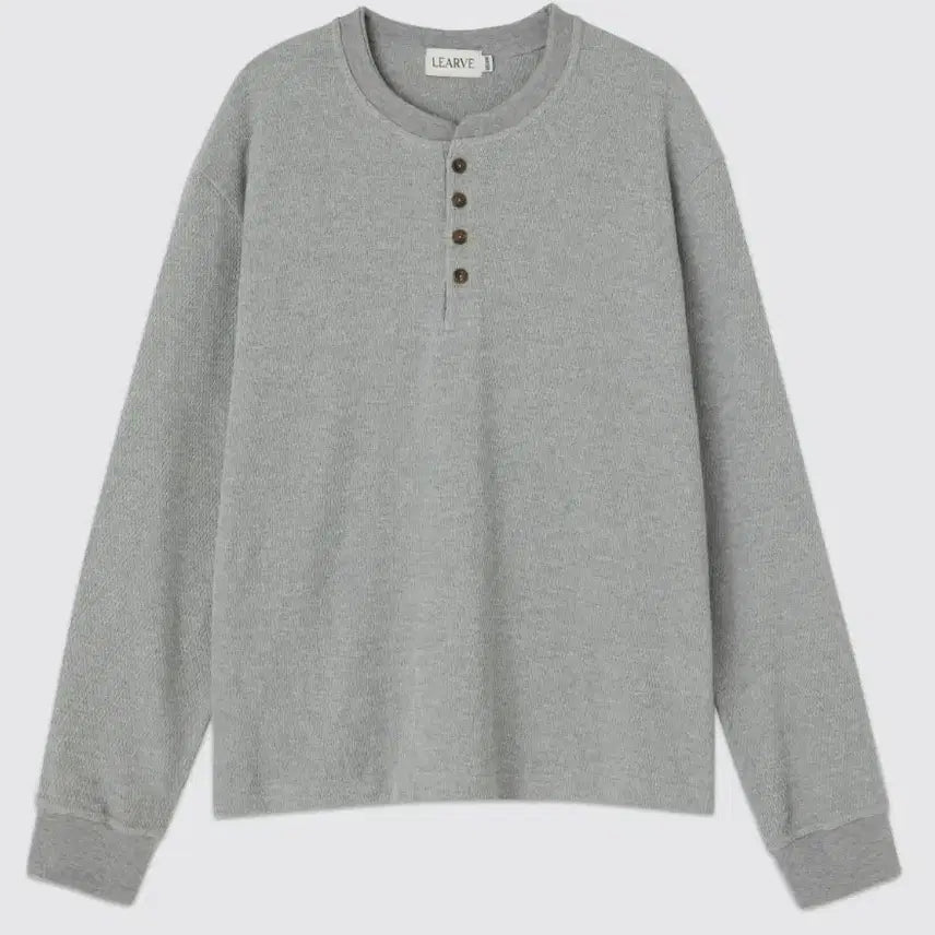 [BUNJANG] Lehab Tokyo Waffle Henry Neck T-shirt Grey XL / 르아브 도쿄 와플 헨리넥 그레이 XL