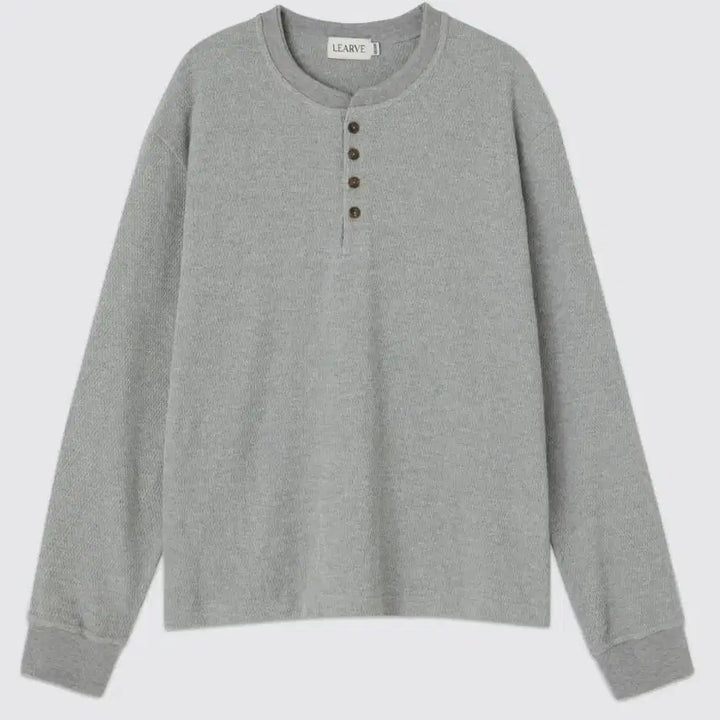 [BUNJANG] Lehab Tokyo Waffle Henry Neck T-shirt Grey XL / 르아브 도쿄 와플 헨리넥 그레이 XL