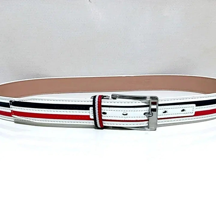 [BUNJANG] Triple Buckle Cowhide Leather Belt - Casual &amp; Formal Wear / (택포)트리플 버클사가 소가죽벨트 골프 캐쥬얼 정장