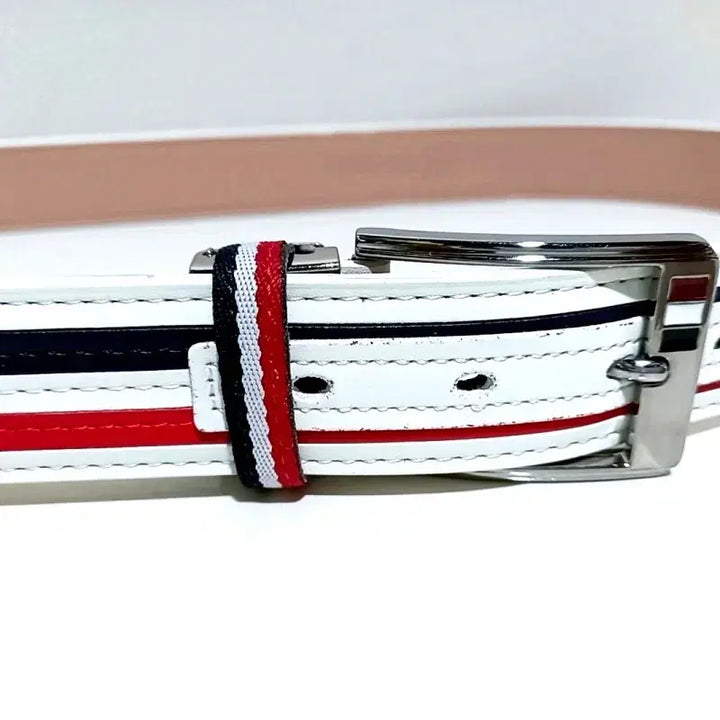 [BUNJANG] Triple Buckle Cowhide Leather Belt - Casual &amp; Formal Wear / (택포)트리플 버클사가 소가죽벨트 골프 캐쥬얼 정장