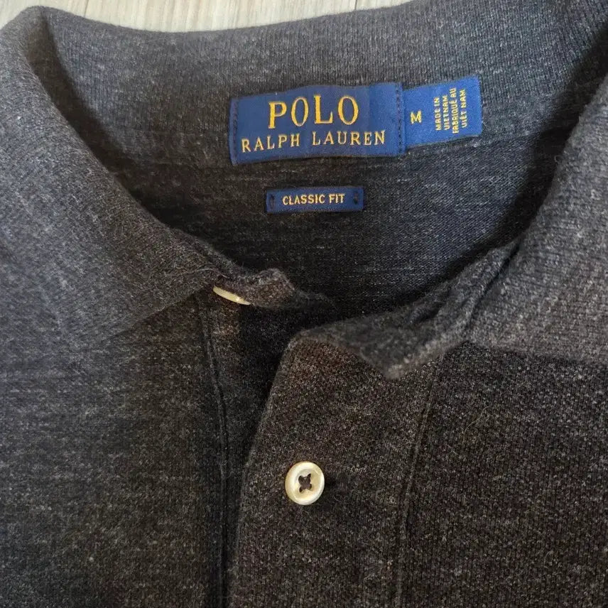[BUNJANG] Polo Ralph Lauren Classic Fit Charcoal T-Shirt (M) / 폴로 랄프로렌 클래식핏 차콜 M사이즈 카라티