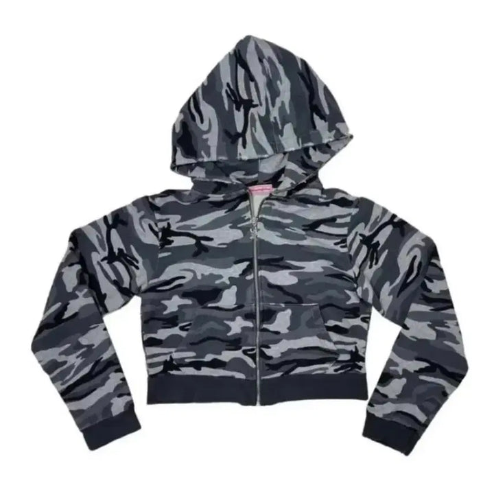 [BUNJANG] Please No Follow Camo Hoodie / 플리즈노팔로우 카모 후드 2color