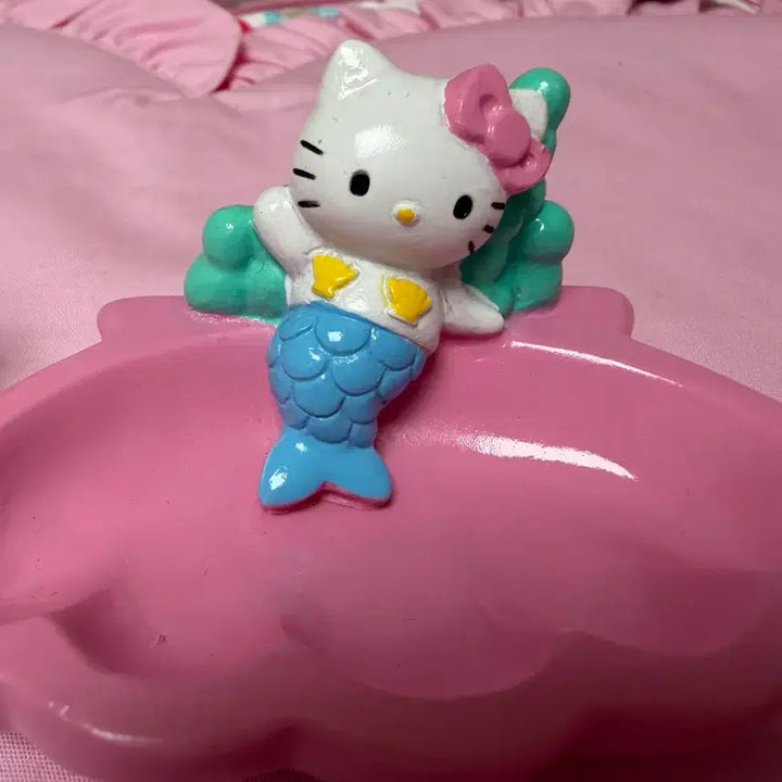 [BUNJANG] Vintage Hello Kitty Mermaid Tray + Keychain Set / 고전 키티 인어 트레이 + 키링 세트