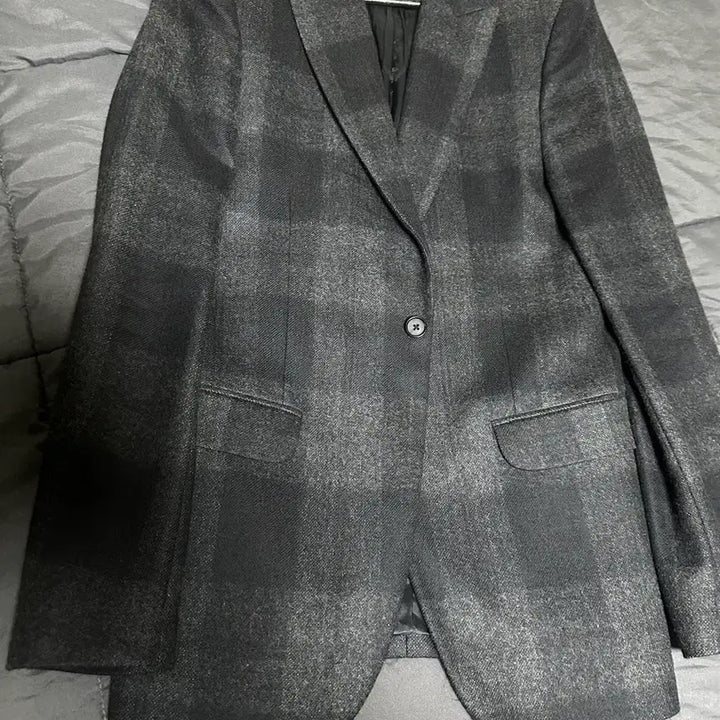 [BUNJANG] Alexander McQueen Checked Blazer Jacket Black 48 / 알렉산더 맥퀸 / 새상품 체크 블레이져 자켓 블랙 / 48