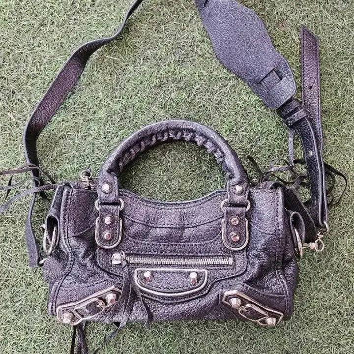 [BUNJANG] Balenciaga Neo Cagole Mini Black Leather Tote Bag / 발렌시아가 미니 시티 블랙 토트백