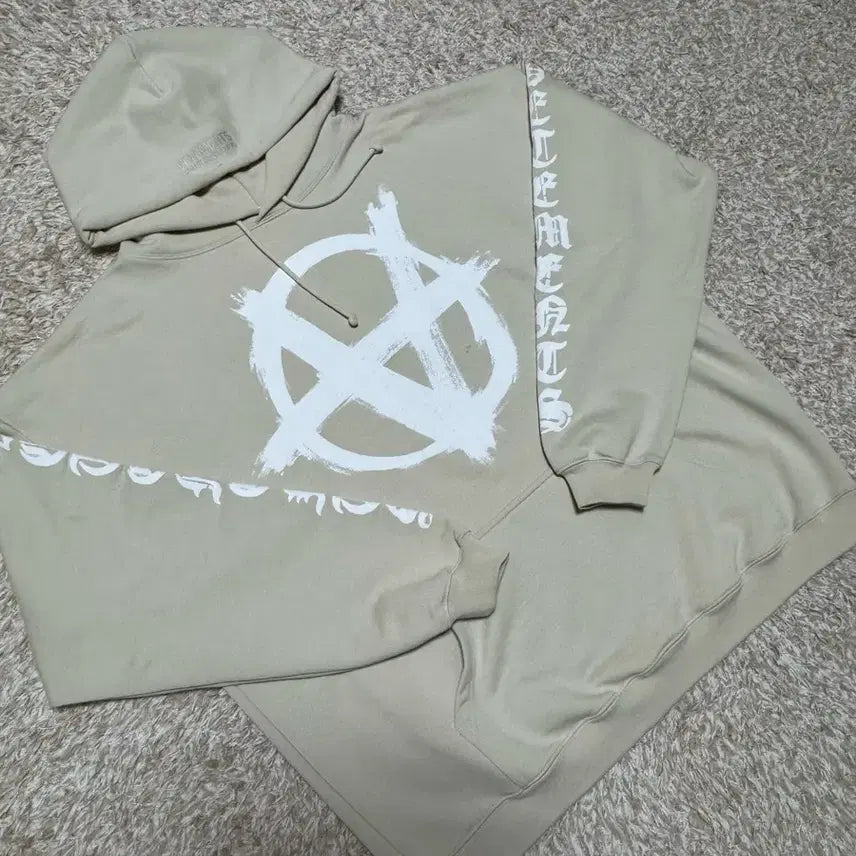 [BUNJANG] VETEMENTS Anarchy Hoodie Ivory / 베트멍 아니키 후드 아이보리
