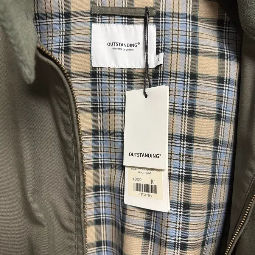 [BUNJANG] Outstanding Harrington Jacket Olive / [L] 아웃스탠딩 헤링턴 자켓 올리브 새상품