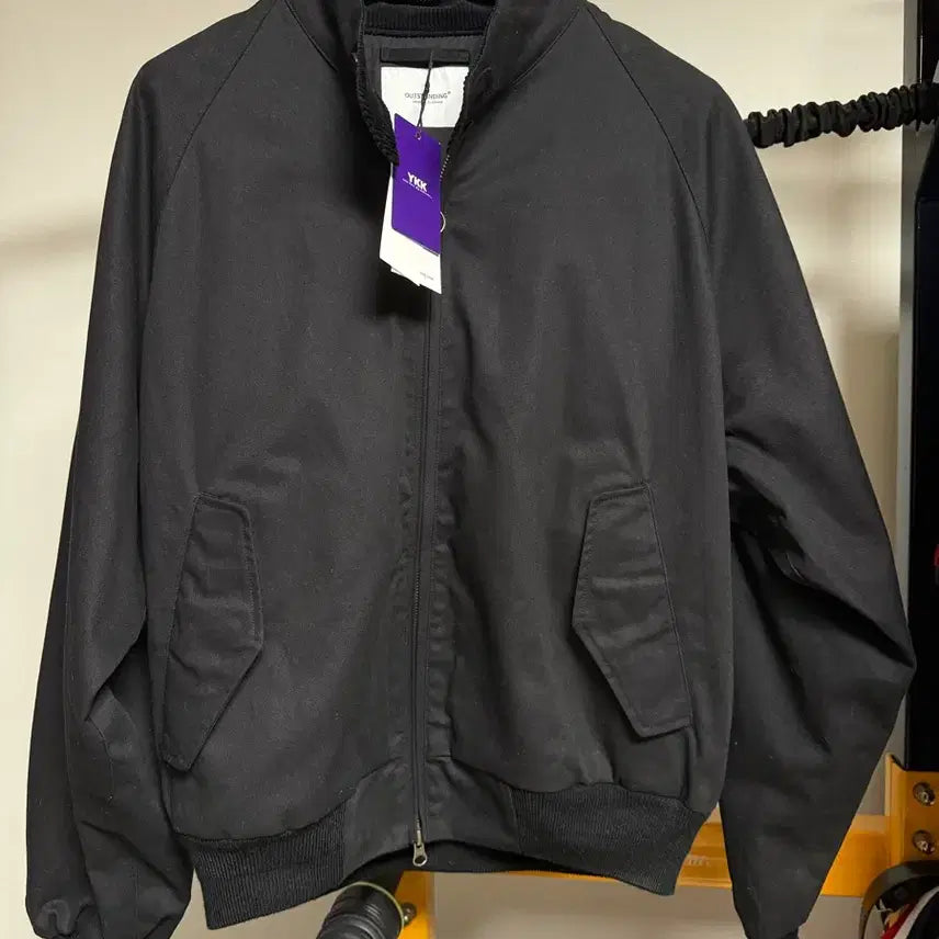 [BUNJANG] Outstanding Harrington Jacket Black / [L] 아웃스탠딩 헤링턴 자켓 블랙 새상품