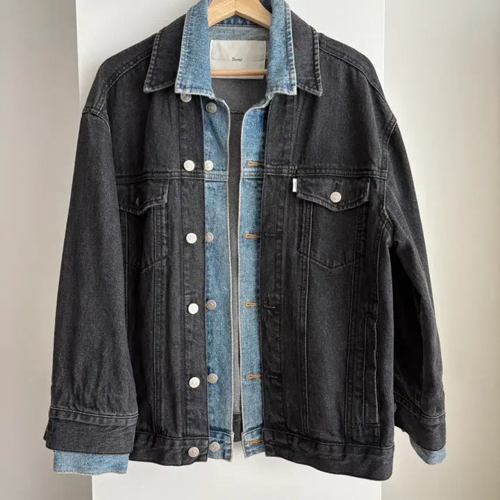 [BUNJANG] DUNST Double Layer Denim Oversized Trucker Jacket / 던스트 더블 레이어 데님 오버핏 트러커 자켓