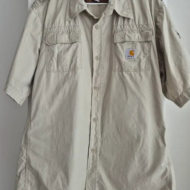 [BUNJANG] Carhartt Half Sleeve Work Shirt Beige XL / 칼하트 샤브락 연베이지 반팔 워크셔츠