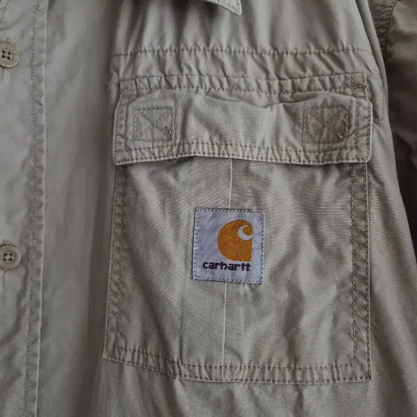 [BUNJANG] Carhartt Half Sleeve Work Shirt Beige XL / 칼하트 샤브락 연베이지 반팔 워크셔츠