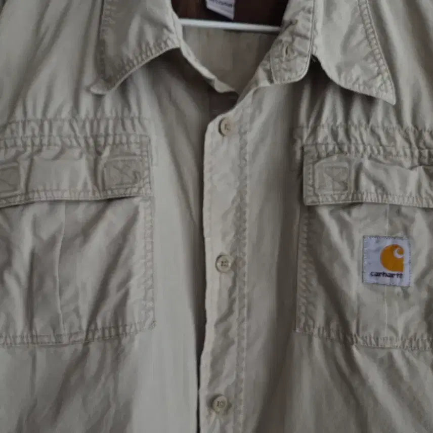 [BUNJANG] Carhartt Half Sleeve Work Shirt Beige XL / 칼하트 샤브락 연베이지 반팔 워크셔츠