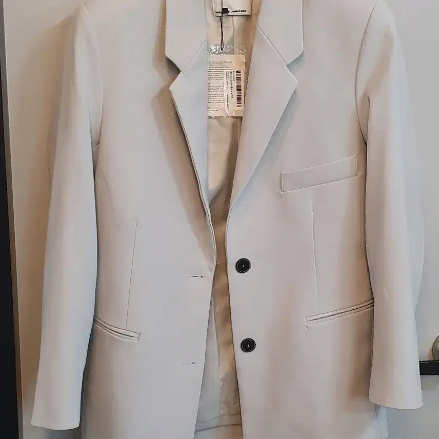 [BUNJANG] Stylenanda High-Quality Two-Button Boxy Jacket - Grey / 스타일난다 하이퀄리티 투버튼 박시자켓 그레이프리 택채새옷