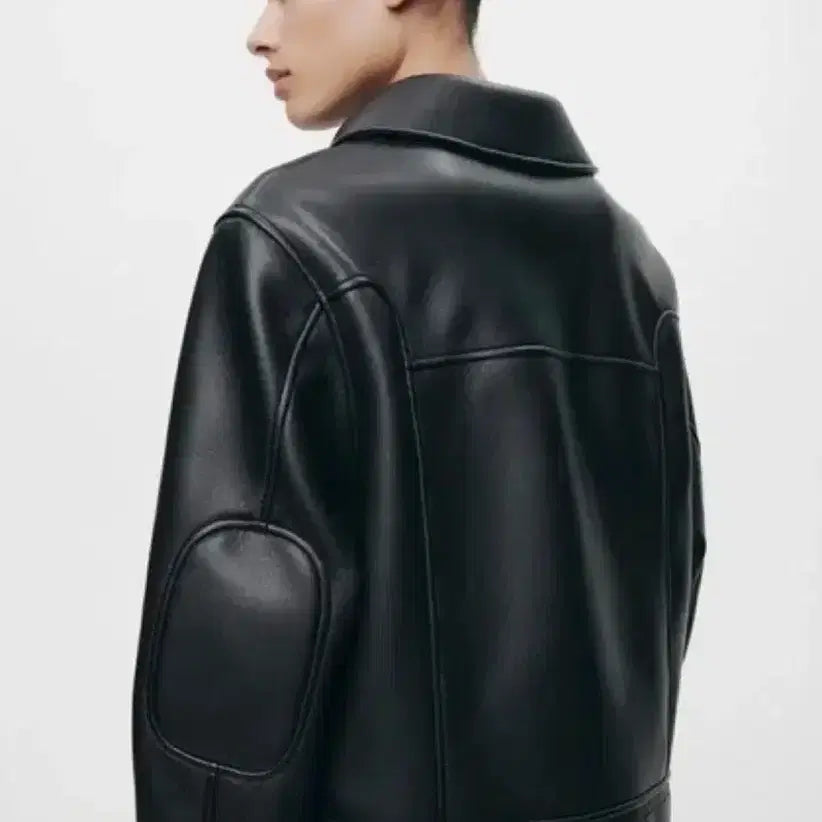 [BUNJANG] ZARA Faux Leather Jacket / 자라 페이크 레더자켓 가죽자켓 라이더자켓