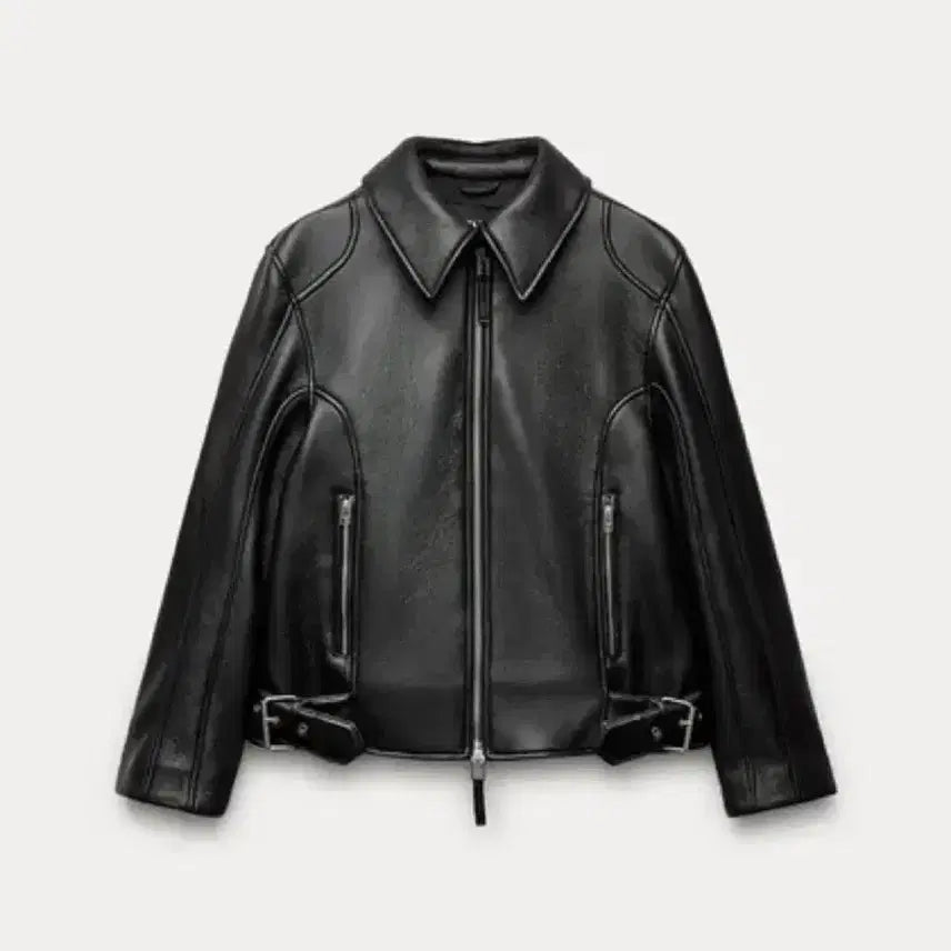 [BUNJANG] ZARA Faux Leather Jacket / 자라 페이크 레더자켓 가죽자켓 라이더자켓