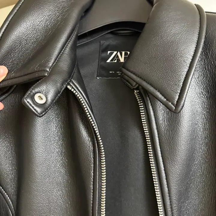 [BUNJANG] ZARA Faux Leather Jacket / 자라 페이크 레더자켓 가죽자켓 라이더자켓