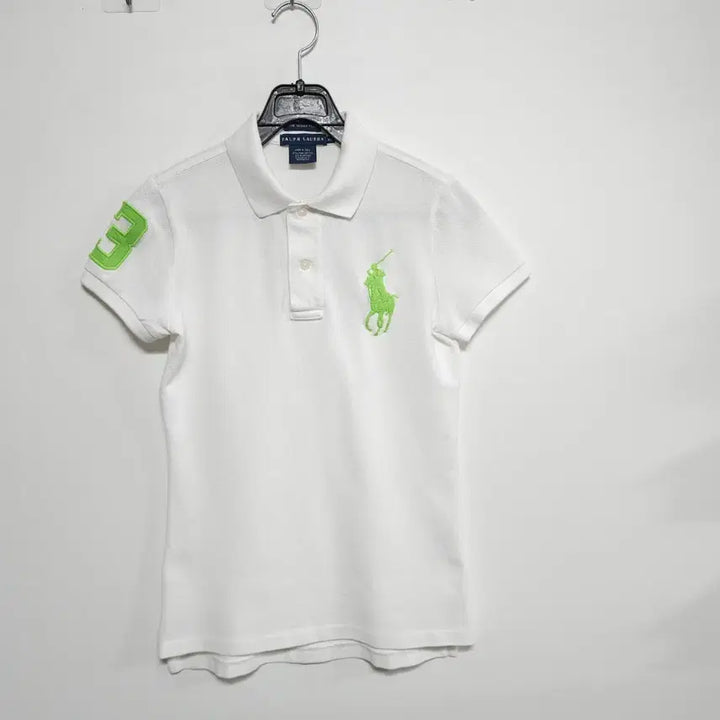 [BUNJANG] Ralph Lauren Big Pony Polo Shirt / 폴로 랄프로렌 빅포니 카라티 화이트 네온그린 / Ralph Lauren