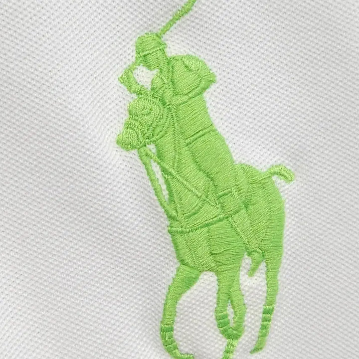 [BUNJANG] Ralph Lauren Big Pony Polo Shirt / 폴로 랄프로렌 빅포니 카라티 화이트 네온그린 / Ralph Lauren