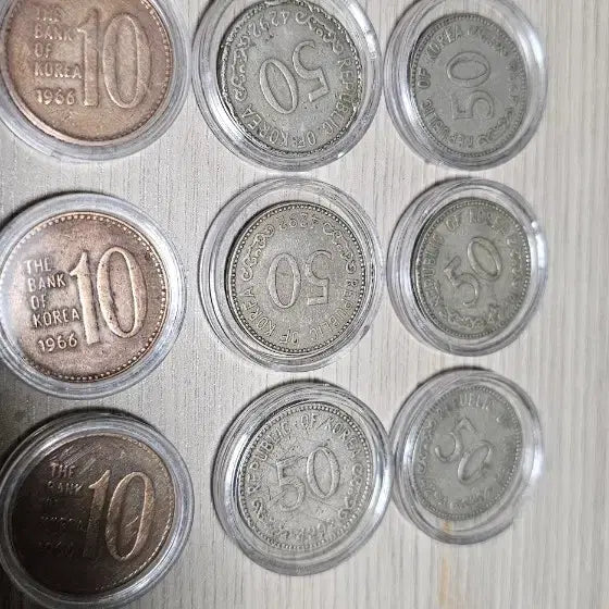 [BUNJANG] 1966 10 Won, 4292 Baek Hwan, 50 Hwan Coin Bundle Set / 초년도1966년 발행 10원, 4292년 백환,50환 동전 세트 일괄