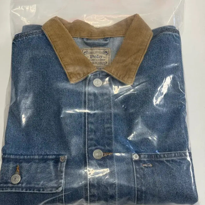 [BUNJANG] Polo Dungaree Denim Jacket - Mid-Blue - Size L / [L] 폴로 덩가리 자켓(데님 자켓) 중청 새상품급