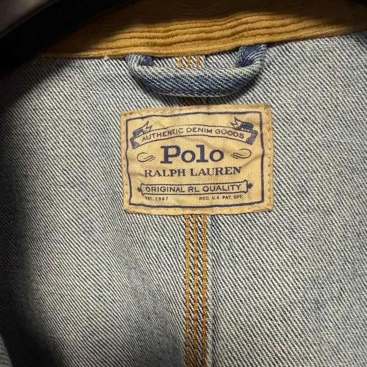 [BUNJANG] Polo Dungaree Denim Jacket - Mid-Blue - Size L / [L] 폴로 덩가리 자켓(데님 자켓) 중청 새상품급
