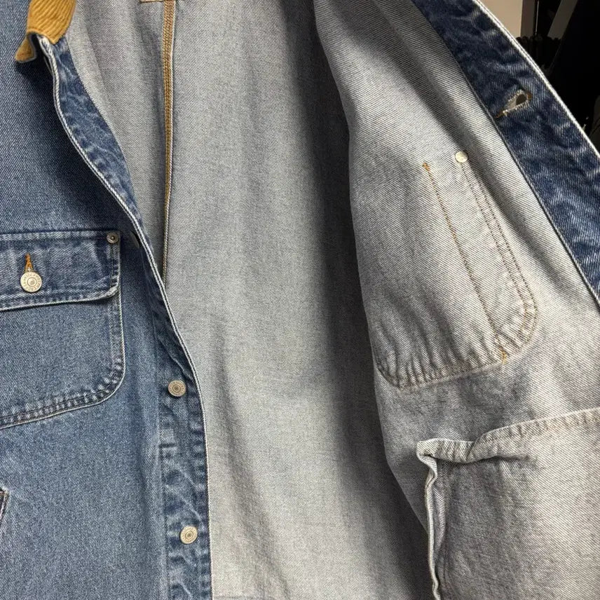 [BUNJANG] Polo Dungaree Denim Jacket - Mid-Blue - Size L / [L] 폴로 덩가리 자켓(데님 자켓) 중청 새상품급