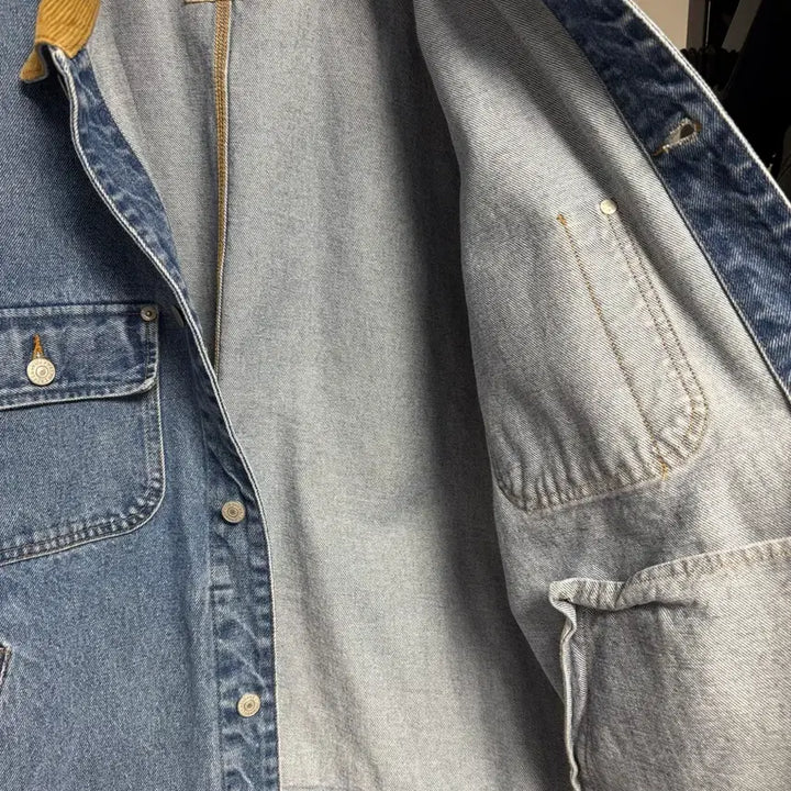 [BUNJANG] Polo Dungaree Denim Jacket - Mid-Blue - Size L / [L] 폴로 덩가리 자켓(데님 자켓) 중청 새상품급